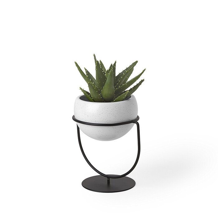 Підставка для вазона 19x17x14 см чорно-біла Nesta Pflanzenhalter Umbra
