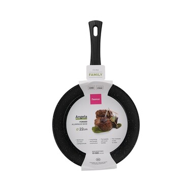 Сковорідка для смаження Fissman 22x4,8 см ANGELA литий алюміній з антипригарним покриттям (14601)