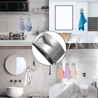 Крючки для полотенец 4 шт 7,5 х 5 см smilixin