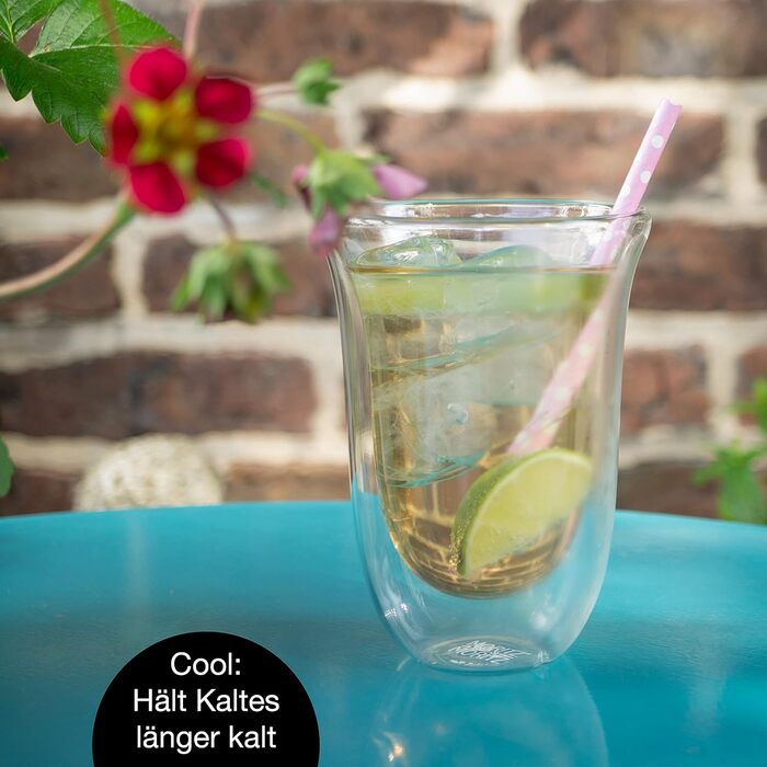 Склянка для латте макіато з подвійними стінками 300 мл, набір 4 предмети Moritz & Moritz