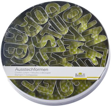 Набір форм для печива у вигляді букв, 26 шт, 2,5 см, RBV Birkmann