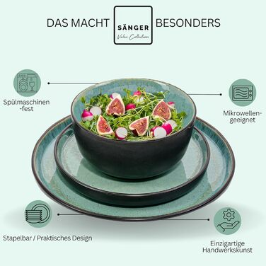 Кам&39яні миски для пасти, 6 предметів, набір мисок для пасти на 6 осіб, набір мисок, придатний для миття в посудомийній машині та мікрохвильовій печі, велика багатофункціональна миска темно-сірого кольору 750 мл VALUE COLLECTION (Фіджі, комбінований набі