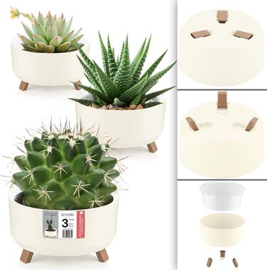 Набір горщиків для квітів 3 шт. Uandu