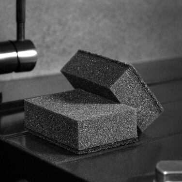 Набір губок для миття посуду 12 шт. чорний Black Sweden Home