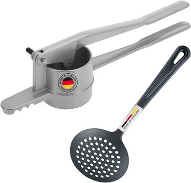 З круглою перфорацією, литий під тиском алюміній, довжина 41 см, Sptzlepress, 61102260 (сірий, з ковшем, одинарний)