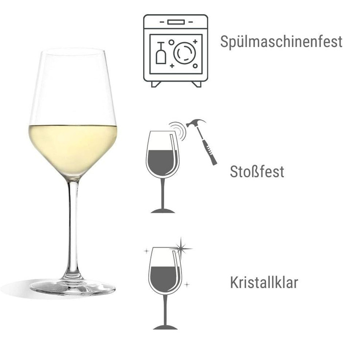 Набір із 6 бокалів для білого вина 365мл, Revolution Stölzle Lausitz