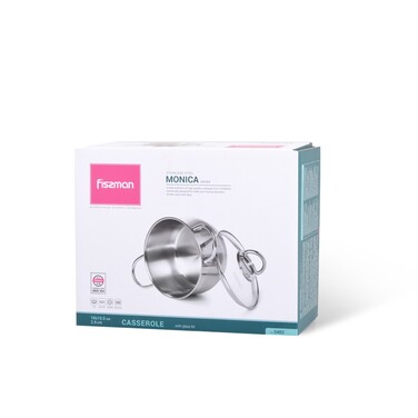 Каструля зі скляною кришкою 18 см 2,6 л Monica Fissman