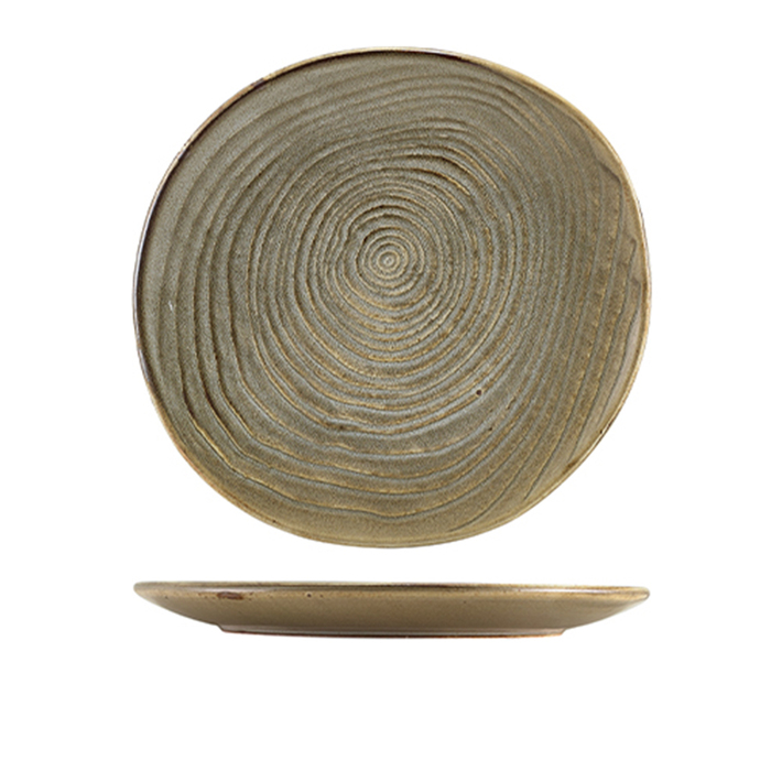 Тарілка плоска 21 см, оливкова, Organic, Genware