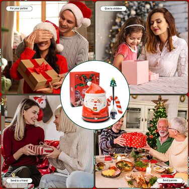 Милі кухлі Санта-Клауса ZONSUSE, кухоль з Різдвом Христовим, 3D різдвяна кружка, з ручками у формі цукерок та ложкою у формі ялинки, ідеї різдвяних подарунків для жінок та чоловіків 400 мл (A-зелений) (A-червоний)