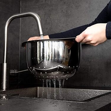 Кухонное сито HEYNNA из нержавеющей стали / капельное ситечко с ручками Ø 26 см, нержавеющая сталь подходит для посудомоечной машины / кухонное сито в качестве сита для макарон, сита для салатов, рисового сита / дуршлага нержавеющая сталь