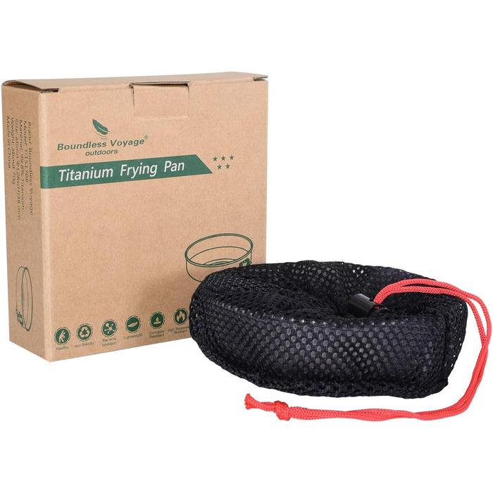 Титанова сковорода зі складною ручкою для кемпінгу Boundless Voyage