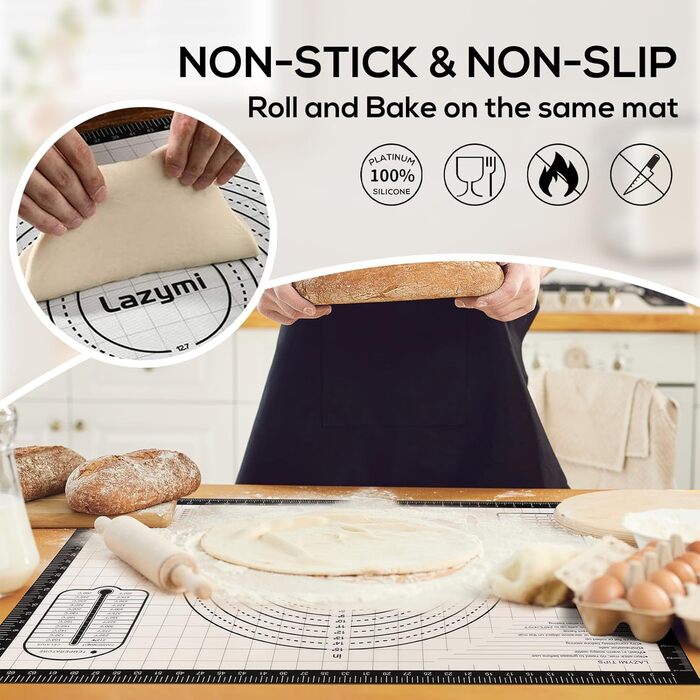 Силіконовий килимок для випічки 71 х 51 см Lazymi