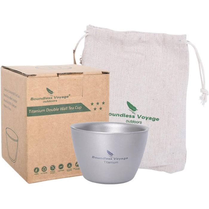 Маленькая титановая чашка с двойными стенками, легкая чашка для эспрессо, мини-чашка для винного саке, многоразовая на открытом воздухе, кемпинг, путешествия, прочная посуда для питья, портативная посуда, 2 шт./компл. Ti3089D ( Ti3089d)