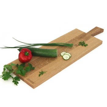 Обробна дошка з ручкою, каучукове дерево 70 х 23 см Continenta