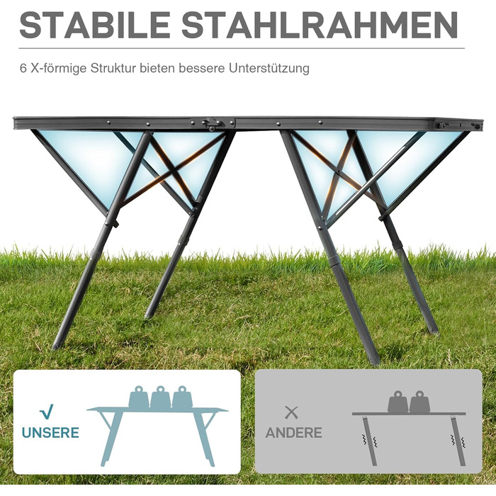 Складаний кемпінговий стіл 120 х 60 см EVER ADVANCED