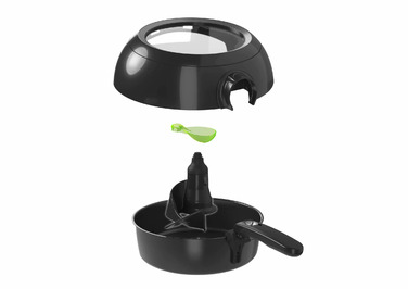 Tefal Мультипіч ActiFry Genius, 1350Вт, чаша-1,2л, сенсорне керув., підкл. до смартфону, авто перемішування, пластик, чорний