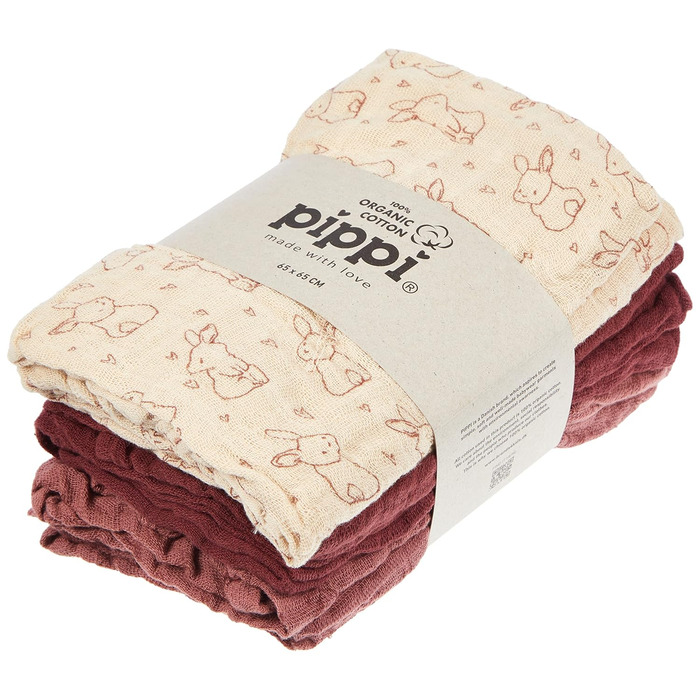 Набір із 6 тканинних рушників для дітей 65 x 65 см PIPPI