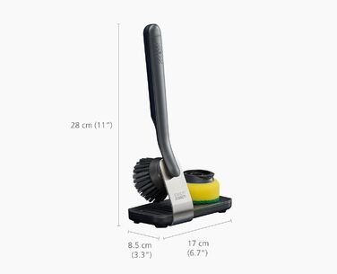 Щітка для миття посуду з металевою підставкою і змінною губкою 28x17x8,5 см Joseph Joseph