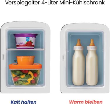 Міні-холодильник з дзеркалом 4 л білий Iceman