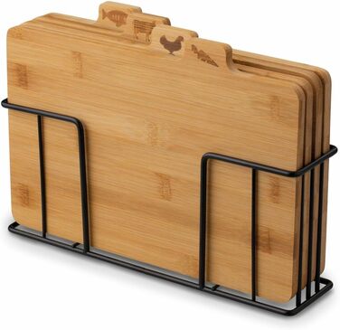 Набір із 4 дошок розділювальних з кедровою підставкою Tadar