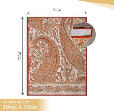 Набір із 3 багатоцільових кухонних рушників Maison d&39 Hermine Rural Christmas, 100 бавовна Барні рушники День подяки/Різдво (50 см x 70 см) (Кашмірський пейслі)