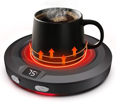 Подогреватель чашек с автоматическим выключением 2-12 часов, черный MXMZHXU
