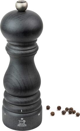 Млин для перцю Paris u'Select 18 см - 6 попередньо встановлених помелів - Виготовлений з деревини, сертифікованої PEFC - Французьке ноу-хау - Графітовий млин для перцю графіт