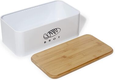 Хлібниця з кришкою 42 х 23 х 16 см білий Theo&Cleo