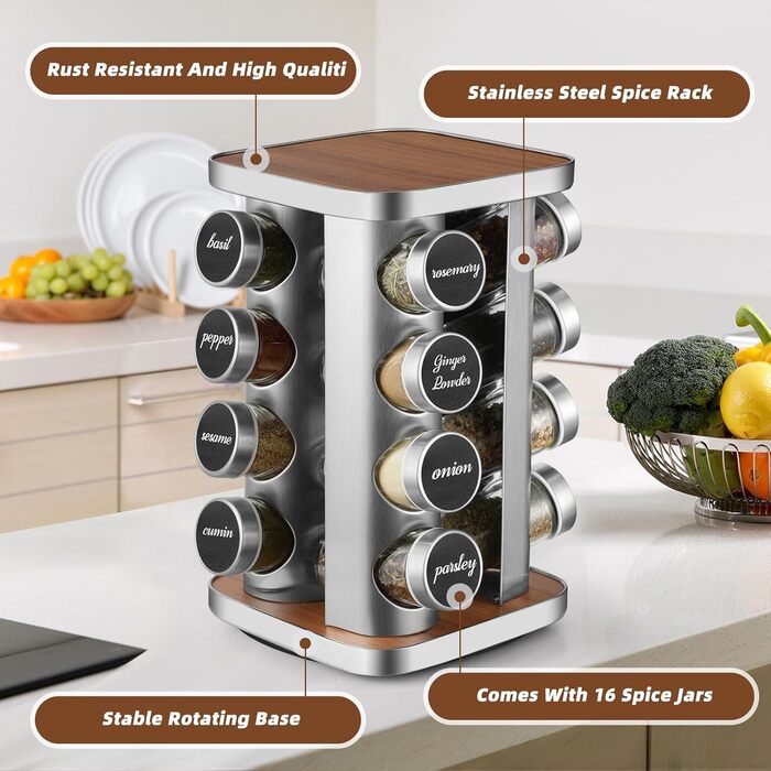 Підставка для спецій на 16 баночек FRIBERG