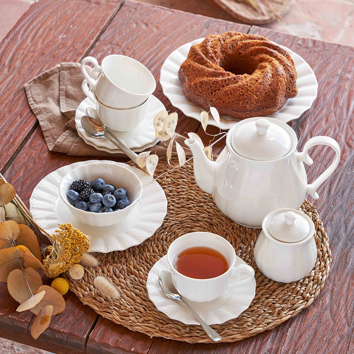 Чашка для чая с блюдцем La Porcellana Bianca DUCALE, фарфор, 220 мл