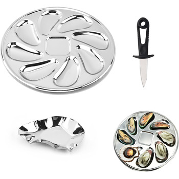 Ніж та тарілка для устриць з нержавіюча сталь YJFY