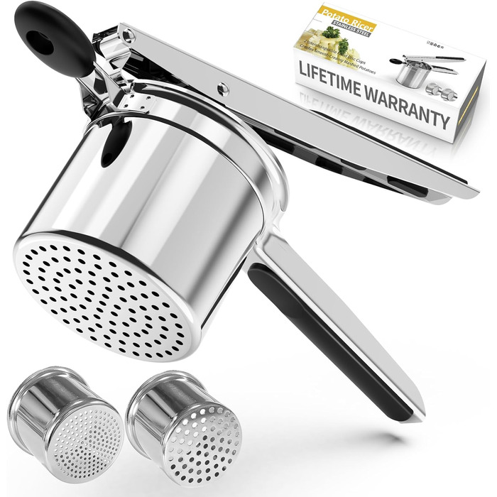 Прес для картоплі з 2 змінними чашками, нержавіюча сталь SPEENSUN