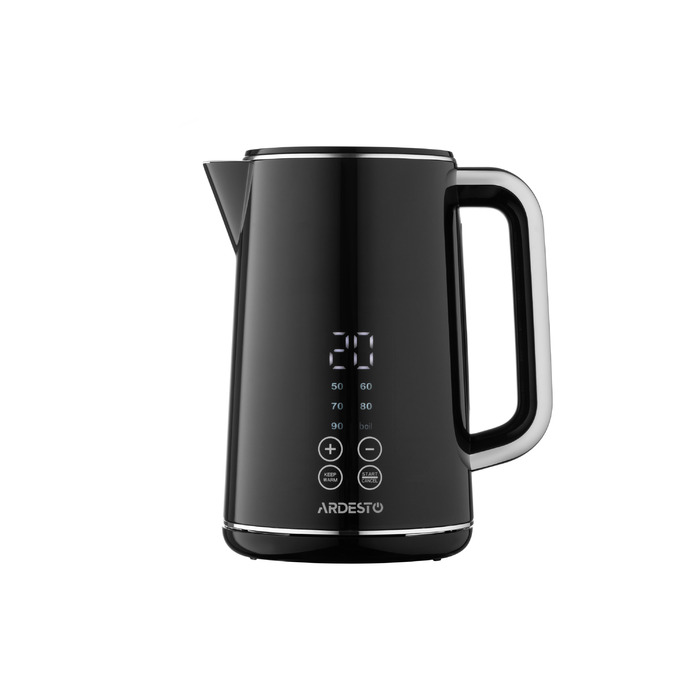 ARDESTO Електрочайник AEKL-X53E/1.7 л/2200 Вт/подвійні стінки/LED дисплей/Otter контроль/чорний