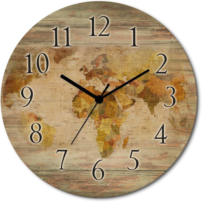 Настінний годинник, безшумний круглий  30 см ARTLAND