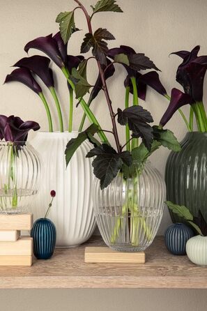 Ваза Hammershøi Данський дизайн для квітів ручної роботи, біла (H21 см, карамель)