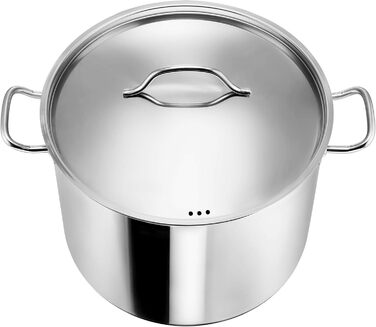 Каструля 15 л з нержавіючої сталі з кришкою 30 см Gigantos Kopf