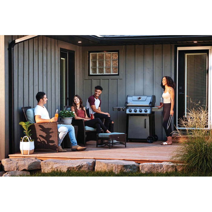 Газовий гриль Napoleon Freestyle 425 з бічним пальником Sizzle Zone та дверкою, графітовий F425DSIBPGT-RC Код: 013122