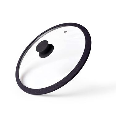 Кришка Fissman ARCADES 26 см з силіконовим ободом чорний (9919)