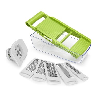 Терка-шатківказ Fissman з контейнером 32x14x9 см з 5 змінними лезами нерж. сталь (18639)