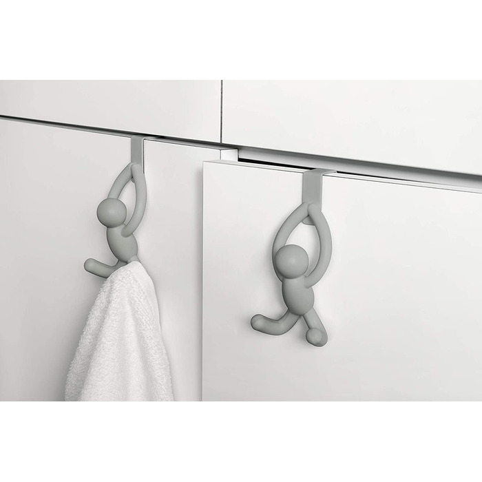 Набір з 2 надверних гачків сірий Buddy Umbra