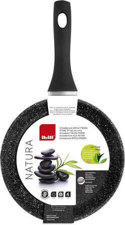 Сковорода 22 см, алюміній, антипригарне покриття, чорна IBILI