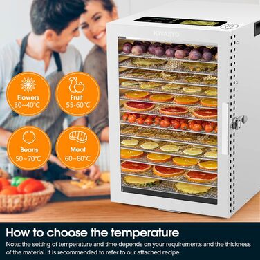 Дегідратор на 12 полиць, 800 Вт Kwasyo