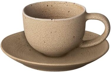 Набір з 2 чашок для еспресо 60 мл з блюдцями, бежевий Kumi Blomus