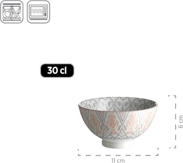 Набір тарілок для закусок 16 предметів Рожевий/Сірий MÄSER