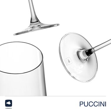 Келихи для рислінгу LEONARDO HOME PUCCINI (набір з 6 шт.) Келихи для вина, стійкі до подряпин (400 мл) Можна мити в посудомийній машині та довговічні Вічні келихи для білого вина Сучасний дизайн Келих для рислінгу Puccini 069540 6 келихів (келих для шампа