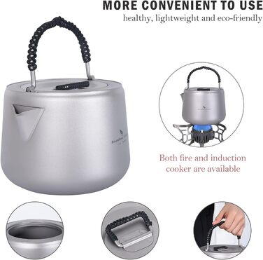 Титановый чайник с фильтром 1.4л. iBasingo