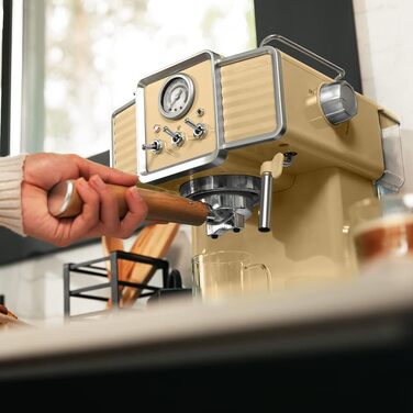 Кавомашина 1350 Вт, 20 бар Power Espresso 20 Tradizionale Light Yellow Cecotec