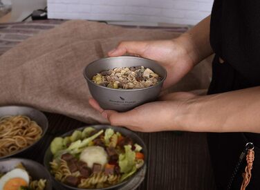 Мл Титановые миски Тарелка Сверхлегкая одностенная чаша Тарелка Наружная посуда для кемпинга Кухонная утварь с сумкой для переноски Ti1107T (Ti1105t-400 мл Миска), 800