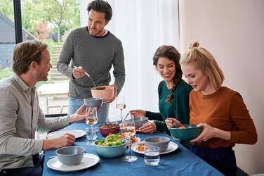 Круглий набір Multibowl Cirqula з 3 предметів - Банки для зберігання з кришкою - Підходить як ящик для зберігання, холодильник, морозильна камера та посуд для мікрохвильової печі - 350 мл, 750 мл і 1250 мл - (Яскравий бузок, набір 3 шт. и (350, 750, 1250 