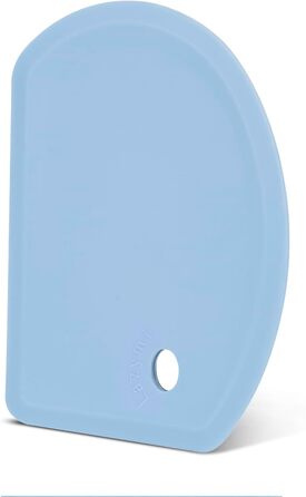 Гнучкий силіконовий скребок для тіста 15,2 х 11 см синій Lazymi